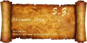 Stramer Zita névjegykártya